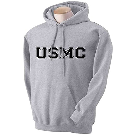 USMC Athletic Marines Hooded Sweatshirt in Gray
