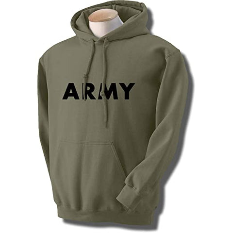 ARMY Hooded Sweatshirt in Military Green