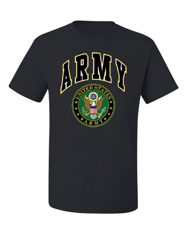 US Army T-Shirt Army Crest Patriotic Clothing Army Logo emblem Shirts