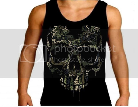 Camo Skull Special Ops Skull Mens Tank Top Shirt
