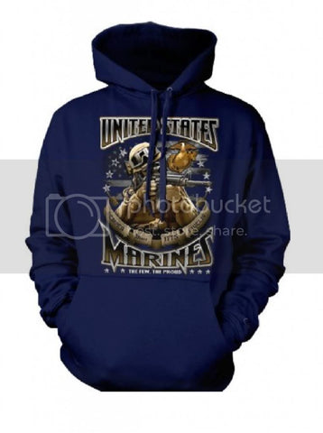 Marine Corps Hoodie FEW PROUD Marines Hooded Sweatshirt USMC