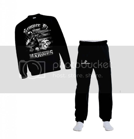 Semper Fi Marine US Marines Rifle Man Sweatshirt and Men's Sweatpants Set