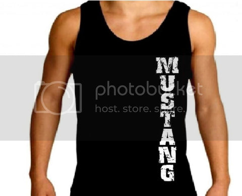 Vertical Mustang Car Ford Mens Tank Top Shirt Tee